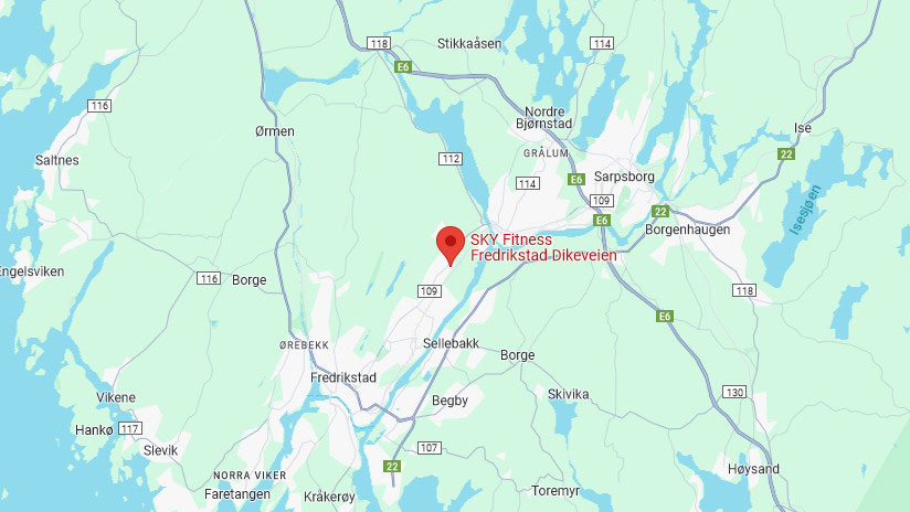 SKY Fitness Dikeveien i Google Maps