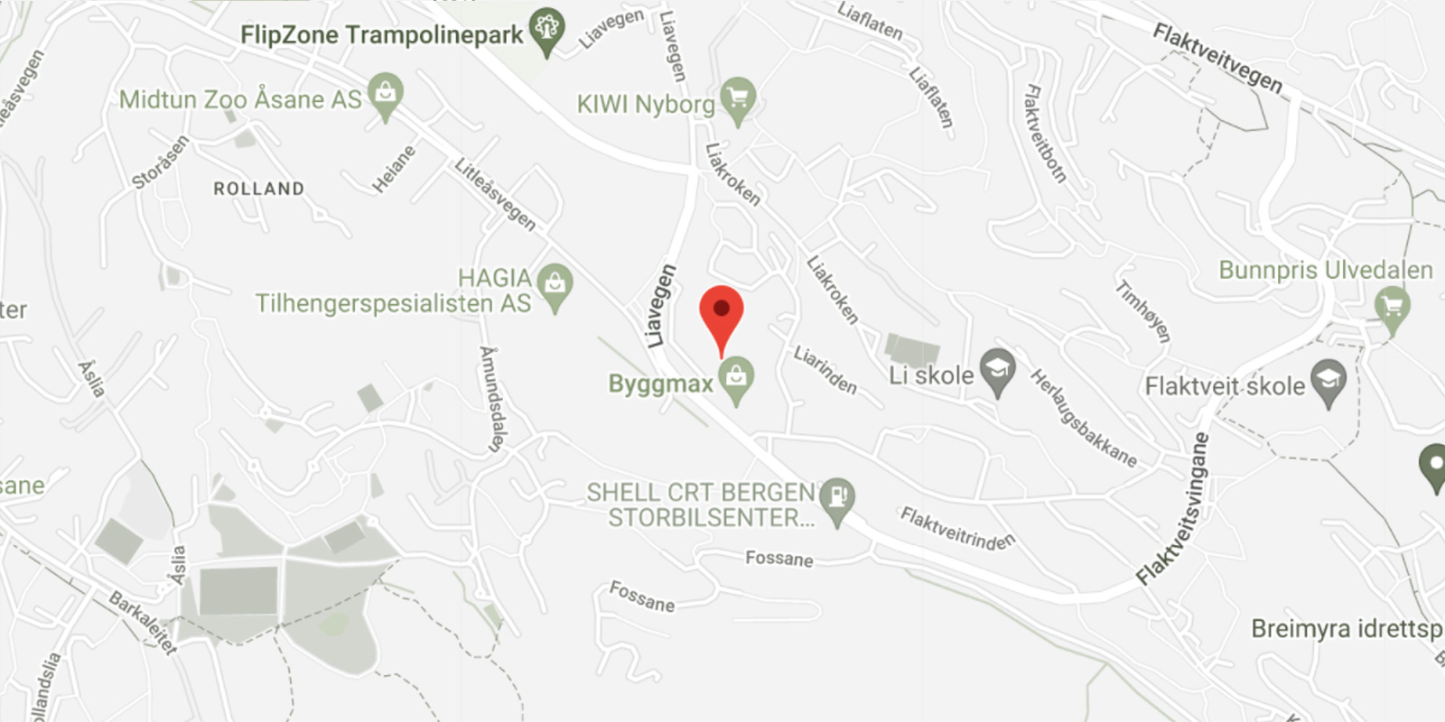 finn sky fitness åsane på kartet