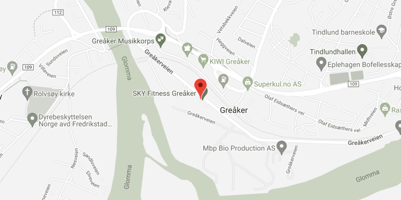 finn sky fitness greåker på kartet