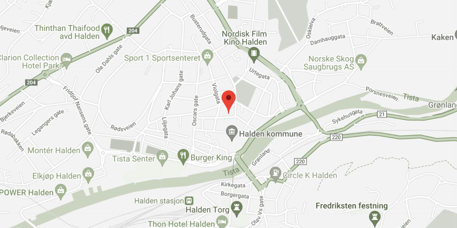 finn sky fitness halden på kartet