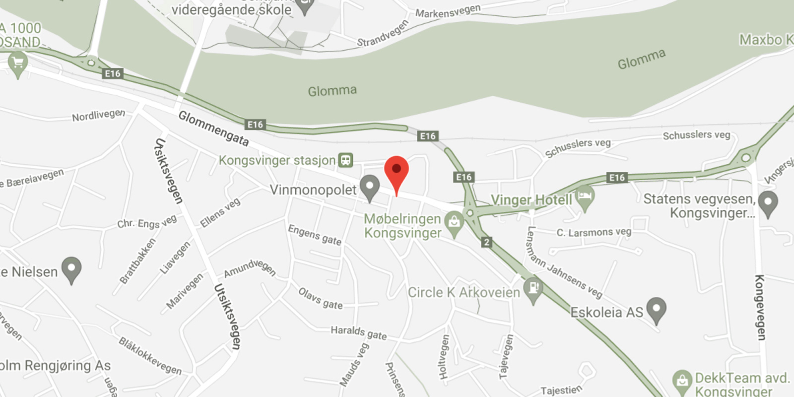 finn sky fitness kongsvinger på kartet