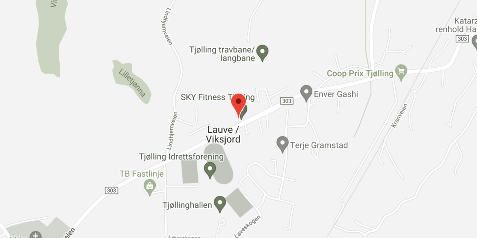 finn sky fitness tjølling på kartet